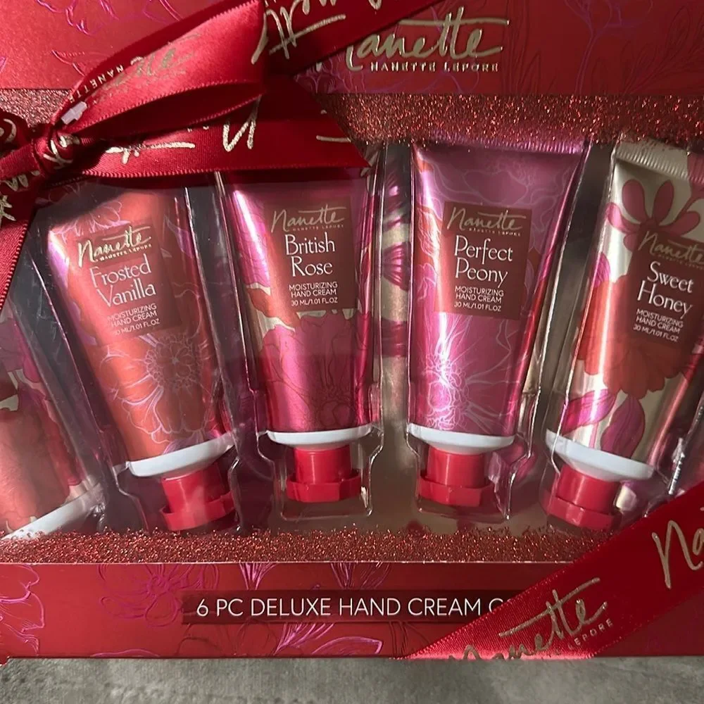 nanette lepore 6 pc Deluxe Hand Cream Collection Gift Pack for Her